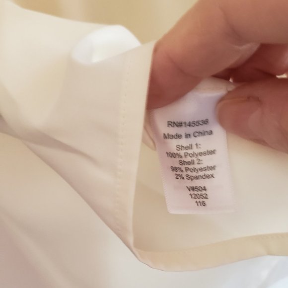 Coldwater Creek Ivory Sleeveless blouse with Sheer Embroidered Butterfly Overlay - Picture 4 of 5